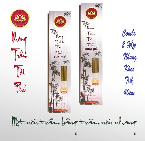 Combo 2 Hộp Nhang Khai Tuệ 40 Cm