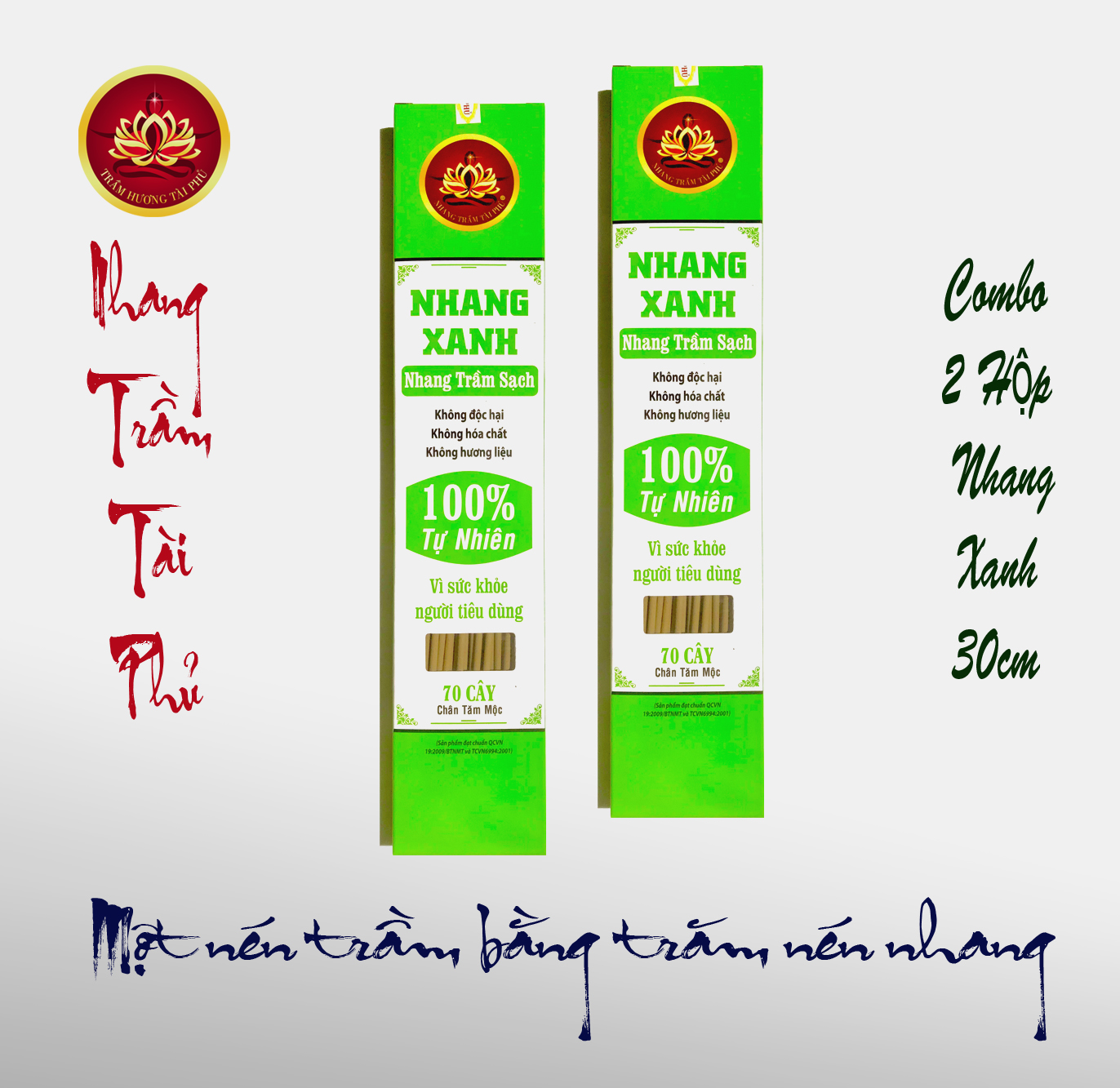 Combo 2 Hộp Nhang Xanh 30 Cm