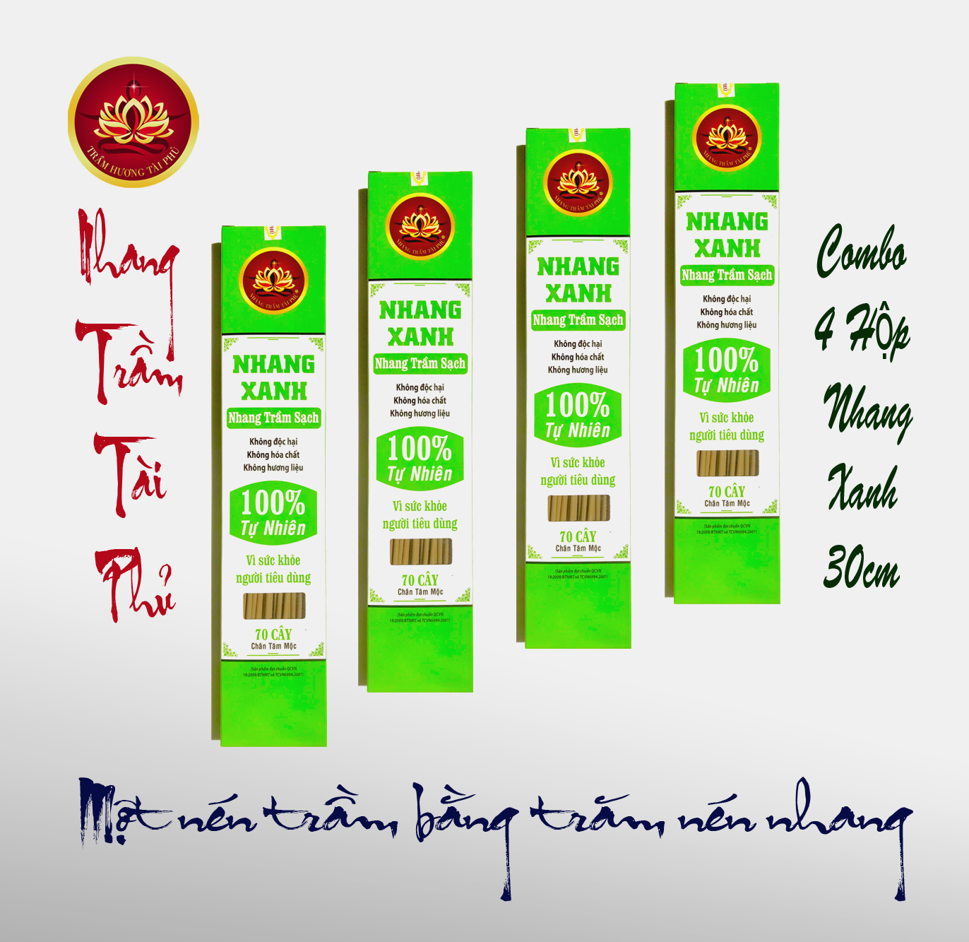 Combo 4 Hộp Nhang Xanh 40 Cm